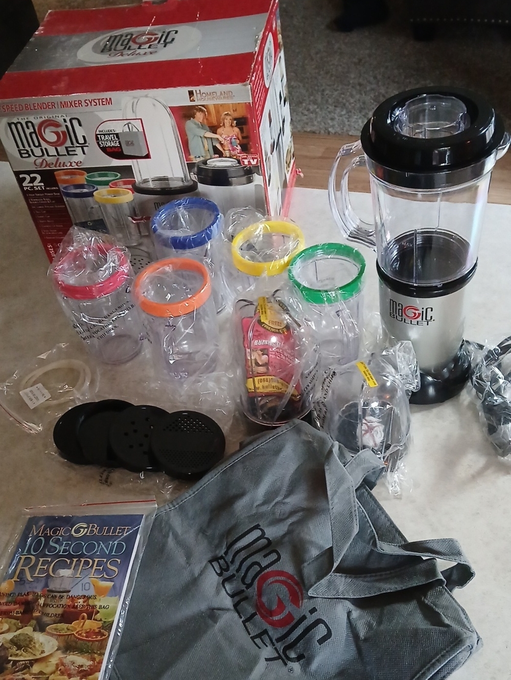 Magic Bullet NEW Original Deluxe 22-Piece Blender With 5 Mugs